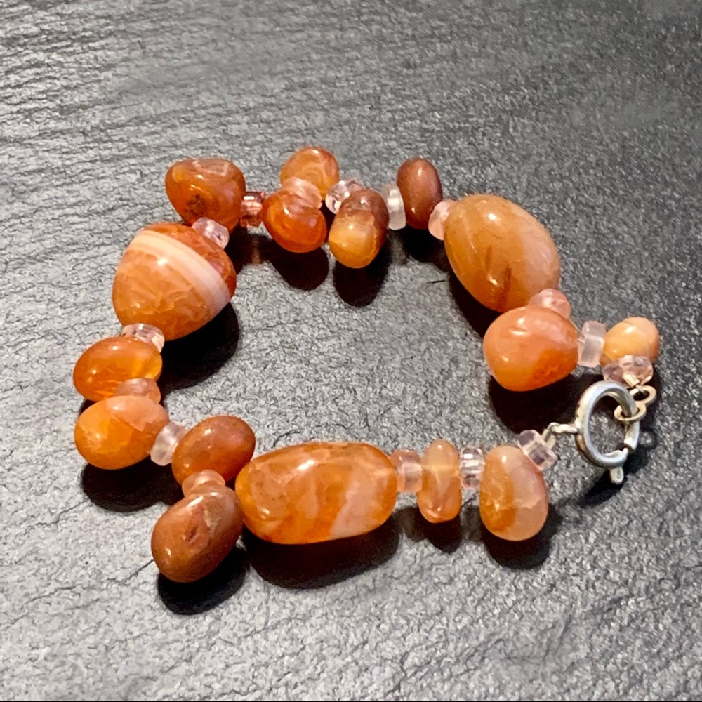 Aventurine Orange Healing Stone Mental Emotional Physical Energy Bracelet